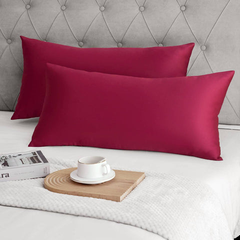 Rootz 2 Set Satin Pillow Covers - Soft Satin Pillowcases - Silky Bed Pillow Covers - Reduces Hair Friction - 40x80 cm