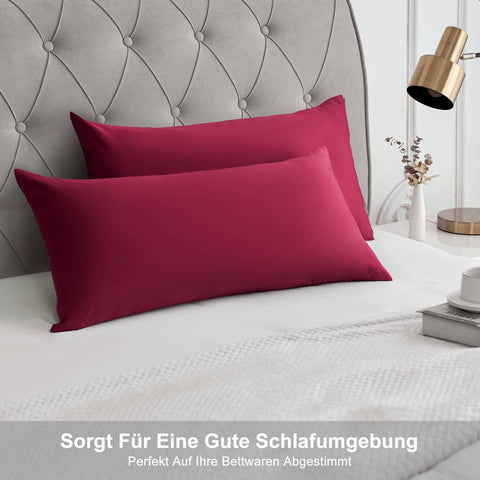 Rootz 2 Set Satin Pillow Covers - Soft Satin Pillowcases - Silky Bed Pillow Covers - Reduces Hair Friction - 40x80 cm