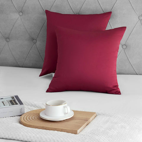 Rootz 2 Set Satin Pillow Cover - Silky Pillowcase - Soft Satin Cover - Hair Protection - Red 40x40 cm
