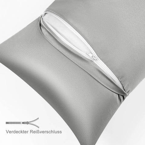 Rootz 2 Set Satin Pillow Covers - Soft Pillow Covers - Silky Pillowcases - Hair and Skin Care - 50x70 cm