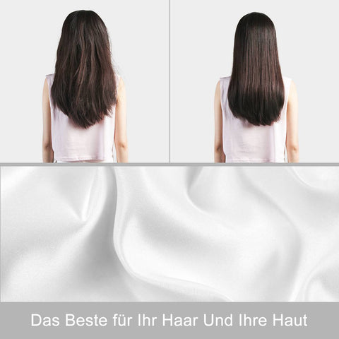 Rootz 2 Set Satin Pillow Covers - Silky Soft - Smooth Sleep - Hair Care - White 30x50 cm - Zipper - Wrinkle-Free