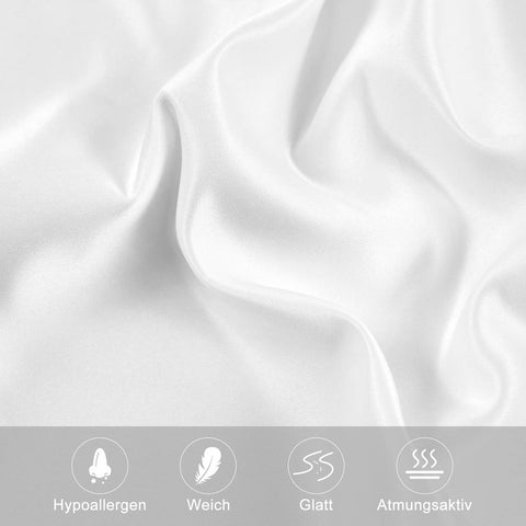 Rootz 2 Set Satin Pillow Covers - Silky Pillow Covers - Soft Pillow Covers - Hair Care Benefit - 50x70cm - Elegant Shiny Finish