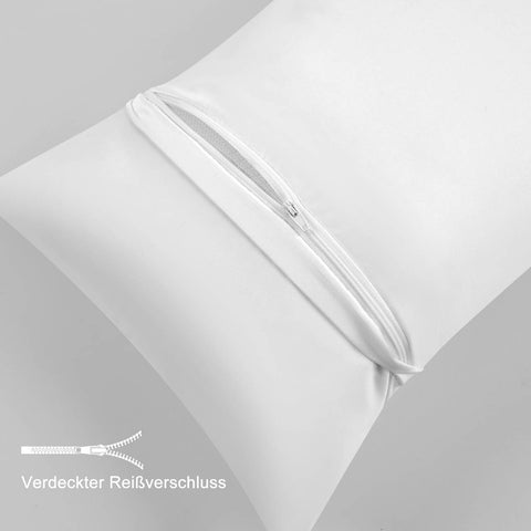 Rootz 2 Set Satin Pillow Covers - Silky Pillow Covers - Soft Pillow Covers - Hair Care Benefit - 50x70cm - Elegant Shiny Finish