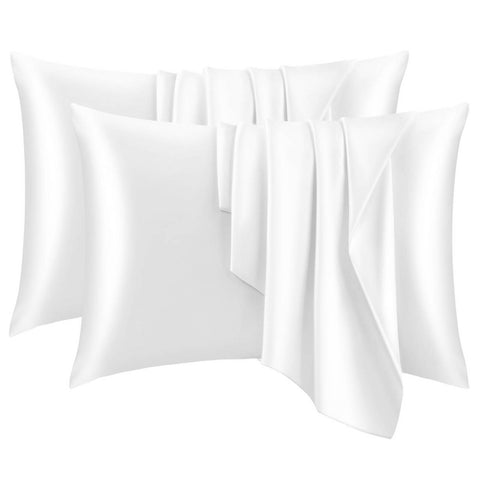 Rootz 2 Set Satin Pillow Covers - Silky Pillow Covers - Soft Pillow Covers - Hair Care Benefit - 50x70cm - Elegant Shiny Finish
