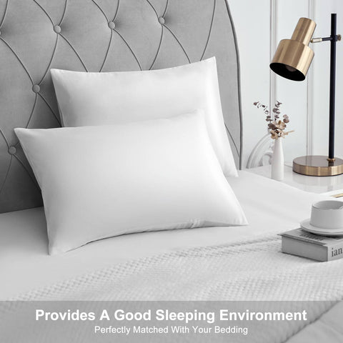 Rootz 2 Set Satin Pillow Covers - Silky Pillow Covers - Soft Pillow Covers - Hair Care Benefit - 50x70cm - Elegant Shiny Finish