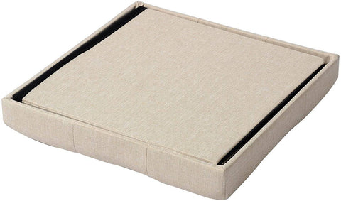 Rootz Foldable Ottoman Stool Set - Storage Chest - Portable Bench - Sturdy & Durable - 37.5cm x 38cm x 37.5cm