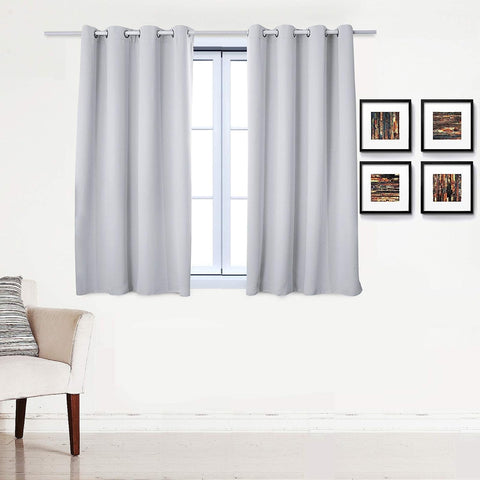 Rootz 2 Set Thermo Curtains - Blackout Curtains - Insulating Curtains - Energy Saving - 135cm x 225cm White
