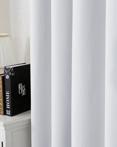 Rootz 2 Set Thermo Curtains - Blackout Curtains - Insulating Curtains - Energy Saving - 135cm x 225cm White