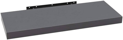 Rootz 2 Set Wall Shelf - Bookshelf - Hanging Shelves - Space-Saving - 110cm x 22.9cm x 3.8cm -Grey MDF Wood