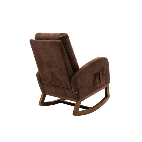Rootz Mid-Century Modern Rocking Chair - Nursery Chair - Glider Chair - Optimal Comfort - 68.83cm x 93.97cm x 100.83cm