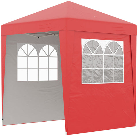 Rootz Height-Adjustable Foldable Garden Pavilion - Pop-Up Gazebo - Outdoor Canopy - UV Protection 30+ - 202cm x 202cm x 261cm