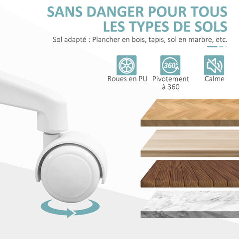 Rootz Office Chair - Ergonomic Desk Chair - Adjustable Swivel Chair - Fold-Up Armrests - 59cm x 58cm x 96-106cm - Blue Mesh