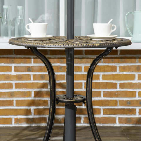 Rootz Garden Bistro Set - Patio Furniture - 3-Piece Set - Elegant Design - 39cm x 52cm x 88cm Chair, Ø60cm x 65.5cm Table