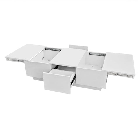 Rootz Coffee Table - Living Room Table - Modern Centerpiece - Hidden Storage - 100L x 50W x 31H cm