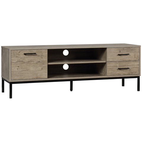 Rootz TV Cabinet - Entertainment Stand - Media Console - Elegant Design - 132 x 39 x 45.5 cm Black,  Brown