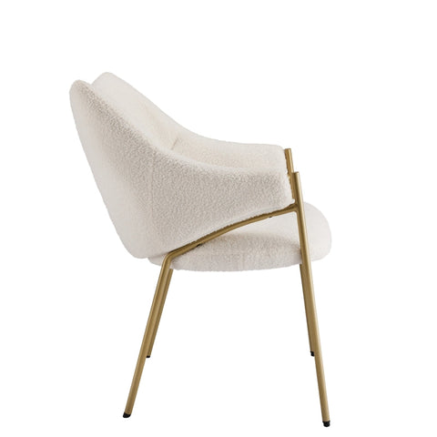 Rootz Sherpa Dining Chair - Dressing Chair - Lounge Chair - Luxurious Comfort - 54.5L x 67W x 83.7H cm