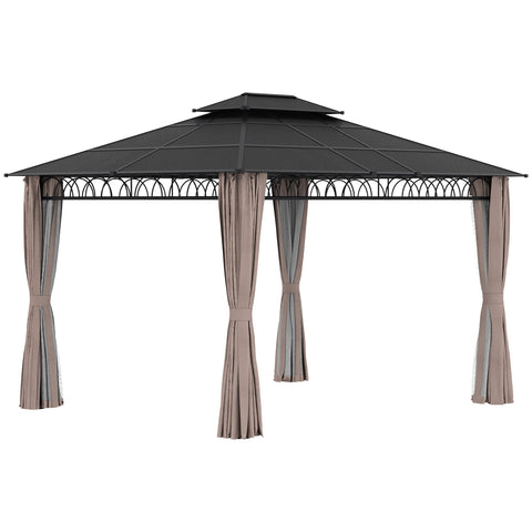 Rootz Garden Pavilion - Outdoor Gazebo - Patio Canopy - UV Protection - 360cm x 300cm x 278cm