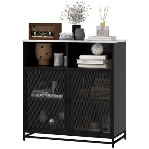 Rootz Buffet Storage Furniture - Dining Room Cabinet - Kitchen Sideboard - Tilt-Proof Structure - 86x40x90cm