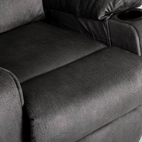 Rootz Massage Chair Velvet Recliner - Electric Adjustable Chair - Heated Recliner - Ultimate Comfort for Elderly - 84cm x 100cm x 105cm