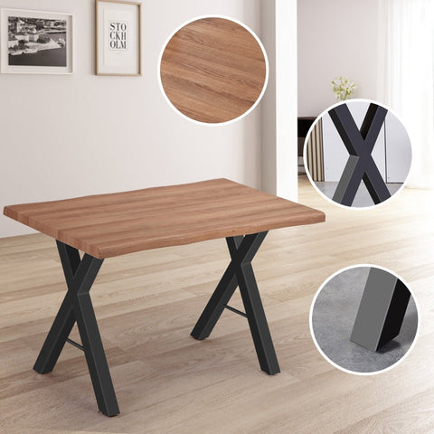Rootz Modern Dining Table - Contemporary Table - Elegant Furniture - Durable MDF & Steel - 120L x 70W x 76H cm