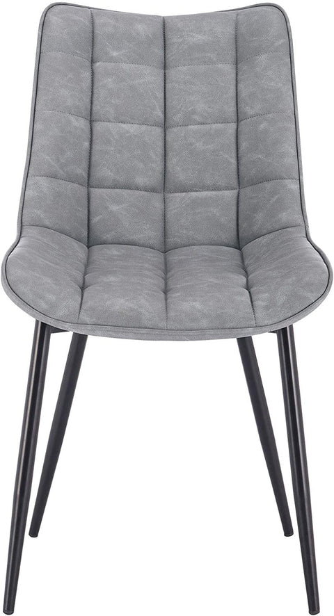 Rootz Modern Dining Chair - Ergonomic Chair - Comfortable Seating - Faux Leather - Durable Metal Frame - Supports 120kg - 46cm x 40.5cm x 85.5cm