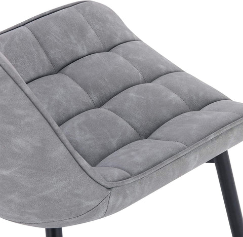 Rootz Modern Dining Chair - Ergonomic Chair - Comfortable Seating - Faux Leather - Durable Metal Frame - Supports 120kg - 46cm x 40.5cm x 85.5cm