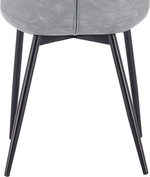 Rootz Modern Dining Chair - Ergonomic Chair - Comfortable Seating - Faux Leather - Durable Metal Frame - Supports 120kg - 46cm x 40.5cm x 85.5cm