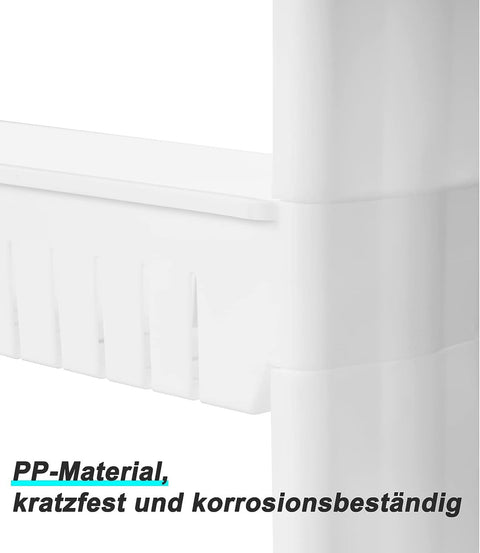 Rootz Niche Trolley - Storage Rack - Slim Design - White - Ventilated Compartments - 13cm x 72cm x 54cm