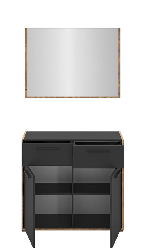 Rootz Wardrobe Combination - Closet Organizer - Storage Unit - Easy-Care Surfaces - 95x189x37 cm