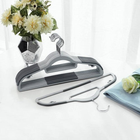 Rootz 30 Pack Hangers - Coat Hangers - Wardrobe Organizer - Space Saving - 42cm x 21cm x 0.5cm