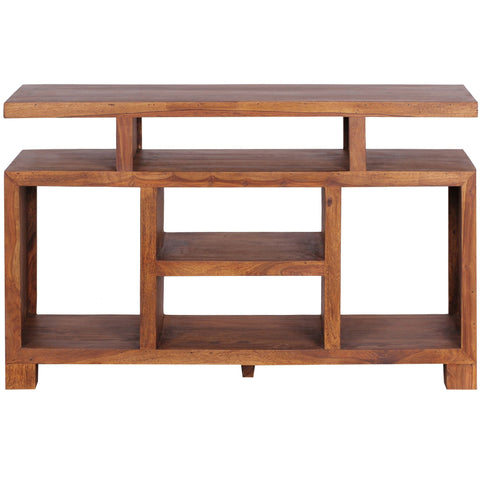 Rootz Solid Wood Sideboard - TV Table - Storage Cabinet - Sheesham Wood - Protective Varnish Coating - Unique Grain - 115cm x 76cm x 40cm