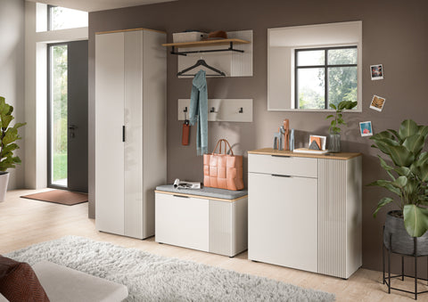 Rootz Wardrobe Combination - Bathroom Set - Storage Organizer - Easy-care Surfaces - 250x190x36cm