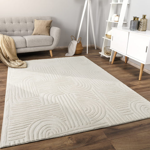 Soft Short Pile Rug – Modern Geometric & Oriental Patterns – Durable & Easy-Clean