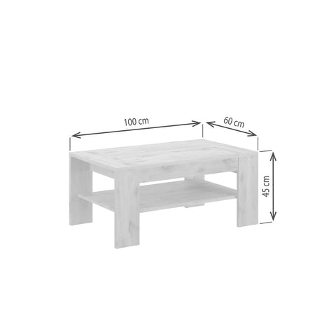 Rootz Titan Coffee Table - Nox Oak Nb - Wood Material - Modular Design - FSC Certified - Approx. 100 x 45 x 60 cm