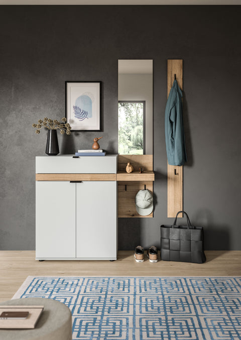 Rootz Wardrobe Combination Set - Hallway Suite - Entryway Organizer - Easy Assembly - 148cm x 194cm x 37cm