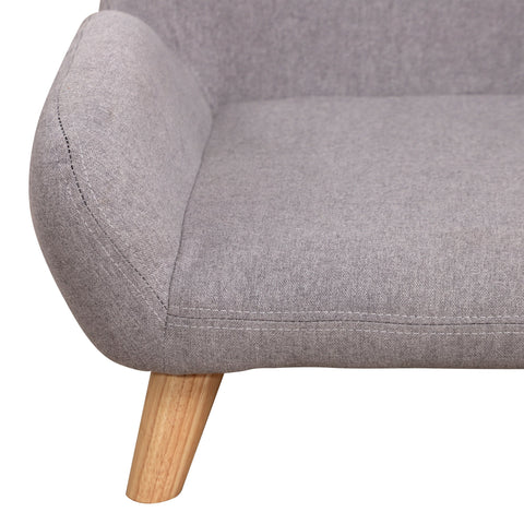 Rootz Dogofa Scandinavian Style Pet Sofa - Stylish Dog Couch - Comfortable Cat Lounge - Soft Upholstery - 72 x 44 x 31 cm - Grey Fabric Cover