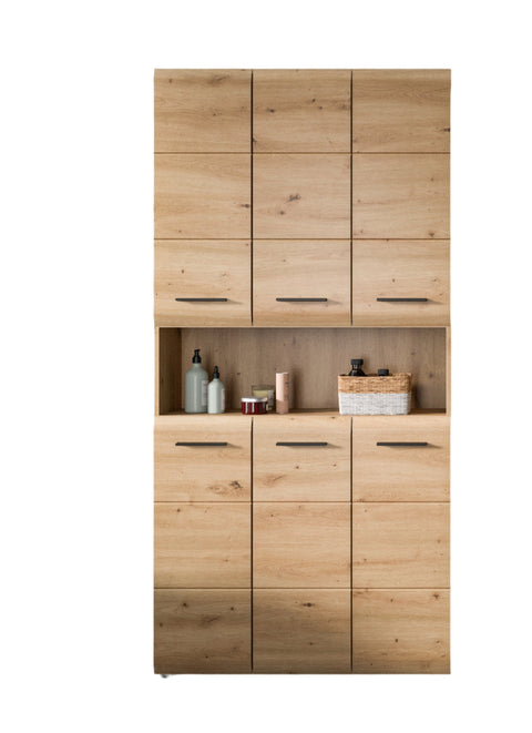 Rootz Multi-Purpose Cabinet - Storage Unit - Organizer - Easy Assembly - 90x185x30 cm Brown