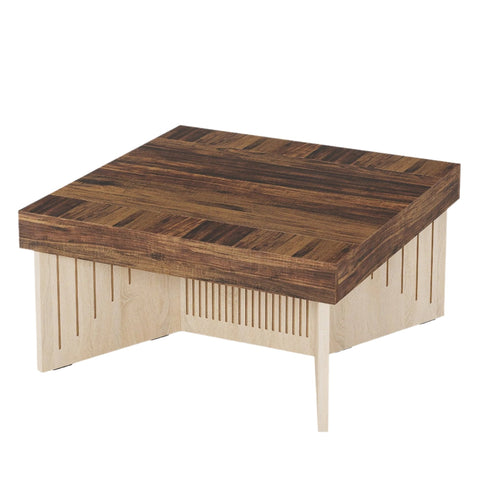 Rootz Large Coffee Table - Industrial Table - Rustic Brown Table - Supports Over 300lbs - 90 cm x 90 cm x 50 cm - Easy Assembly