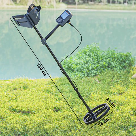 Rootz Metal Detector for Adults - Treasure Finder - Gold Detector - IP68 Waterproof - LCD Display - 28x21x48-130 cm