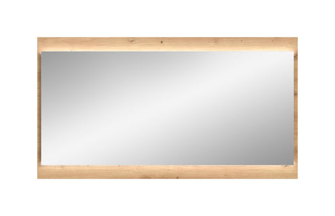 Rootz Mirror - Wall Mirror - LED Vanity Mirror - Adds Style - 60x110x6 cm Artisan Brown Imitation