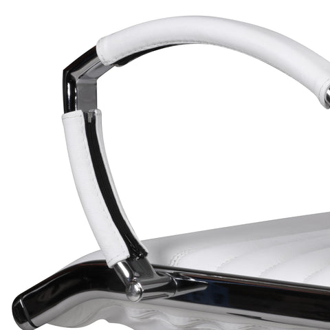 Rootz Bureaustoel - Bureaustoel - Echt leer - Ergonomisch ontwerp - Armleuningen hoogglans chroom - Verstelbaar Multiblock-mechanisme - 60cm x 60cm x 97-107cm