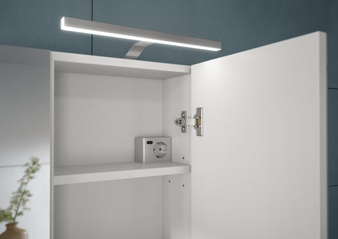 Rootz Bathroom Light with Switch & Socket - Bathroom Fixture - Wall Light - Easy Installation - 34cm x 13cm x (Missing Depth)