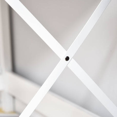 Rootz Desk with Storage - Bookshelf Desk - Modern Wooden Desk - Shelves for Organization - 105 x 50 x 137.5 cm - White