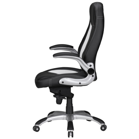 Rootz Sport Racing Directiestoel - Bureaustoel - Draaistoel - Comfortabele hoge rugleuning - Verstelbare armleuningen - Soepel rollende tapijtwielen - 122-128 cm x 72 cm x 58 cm