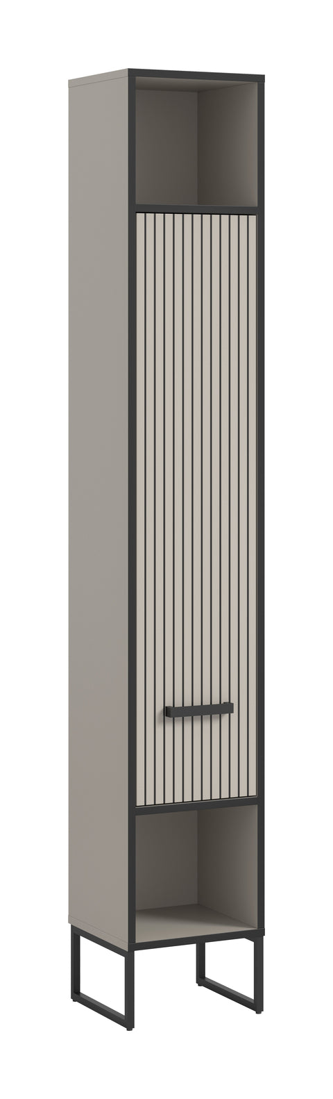 Rootz Tall Cabinet - Storage Cupboard - Bathroom Organizer - Easy-Care Surface - 30x192x32 cm - Cashmere Imitation