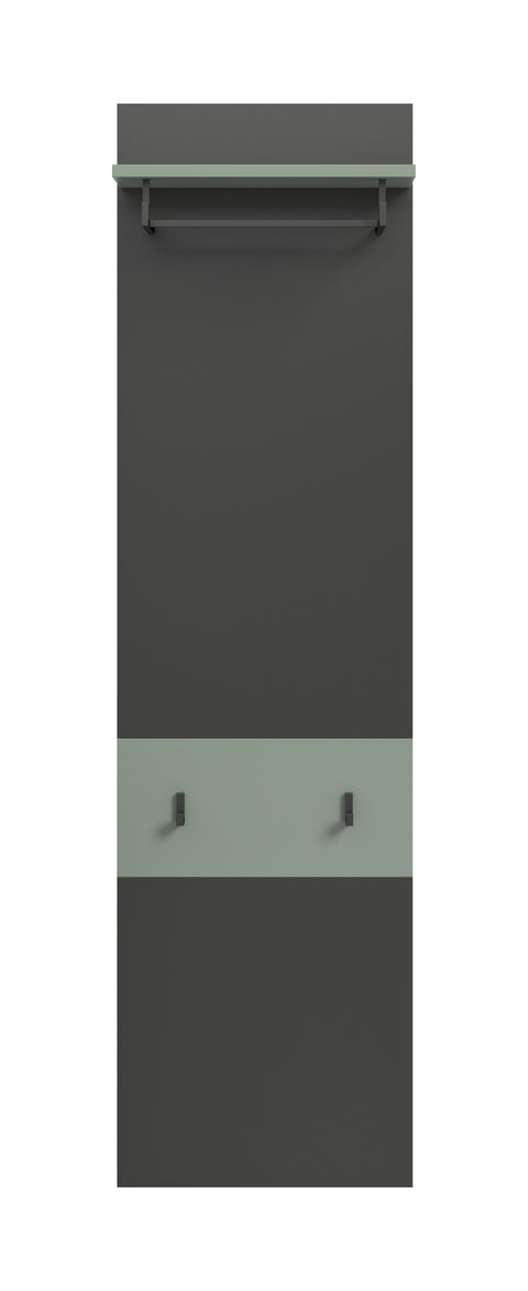 Rootz Green Wardrobe Panel - Coat Rack - Clothes Organizer - Durable Chipboard - 165cm x 45cm x 29cm