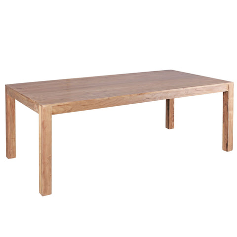 Rootz Solid Acacia Wood Dining Table - Kitchen Table - Rectangular Dining Room Table - Handmade, Unique Design, Protective Varnish - 200cm x 100cm x 76cm