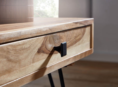 Rootz massief houten salontafel - moderne tafel - woonkamermeubilair - acaciahout - 110 cm x 60 cm x 40 cm