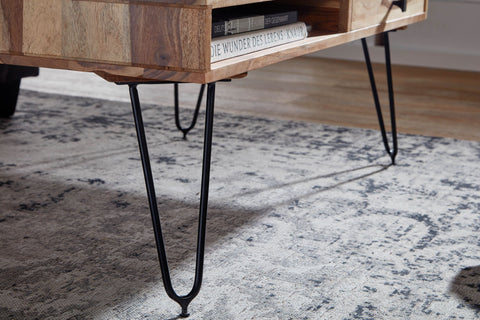 Rootz Solid Wood Coffee Table - Modern Table - Living Room Furniture - Acacia Wood - 110cm x 60cm x 40cm