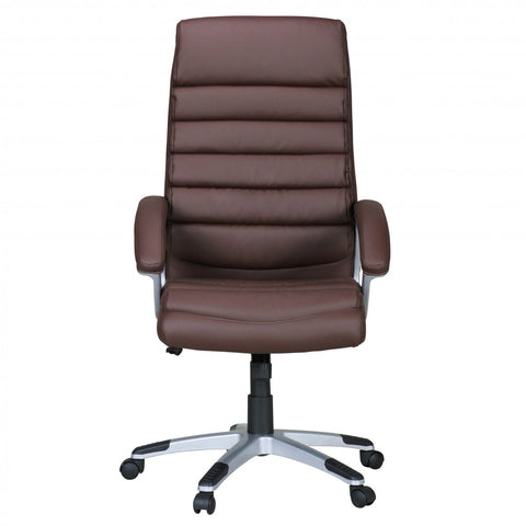 Rootz Swivel Chair - Office Chair - Executive Chair - High Backrest, Lumbar Support, Rocker Mechanism - Artificial Leather - 115-125cm x 60cm x 60cm - Seat: 50-60cm x 52cm x 50cm - Backrest: 76cm - Armrest: 70-80cm